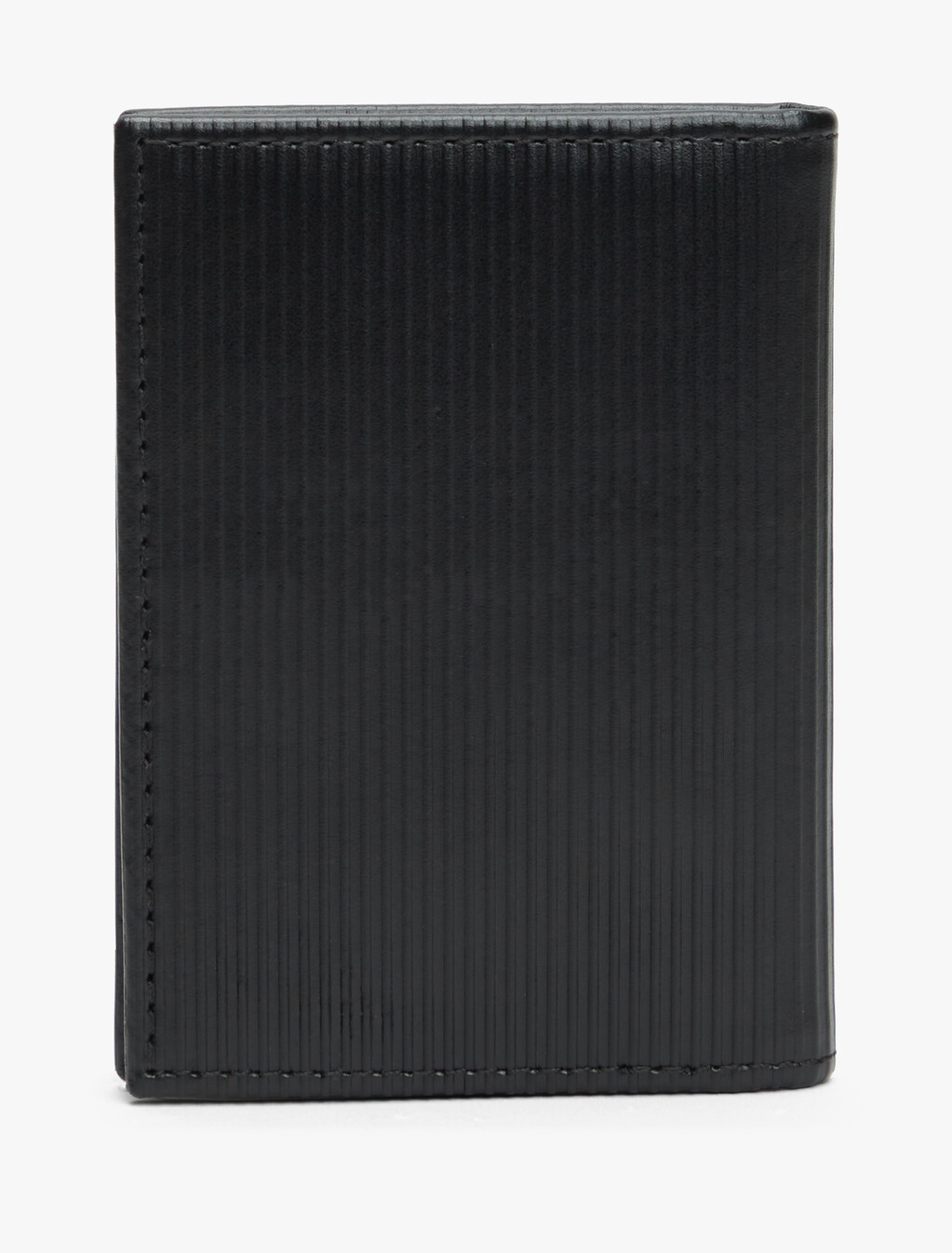 Hilfiger Flag Ribbed Leather Card Wallet, Black, hi-res