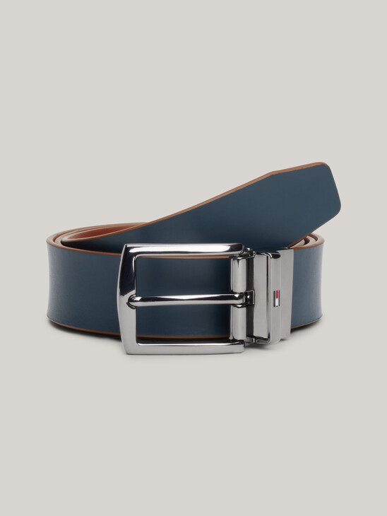 Denton Reversible Square Buckle Leather Belt