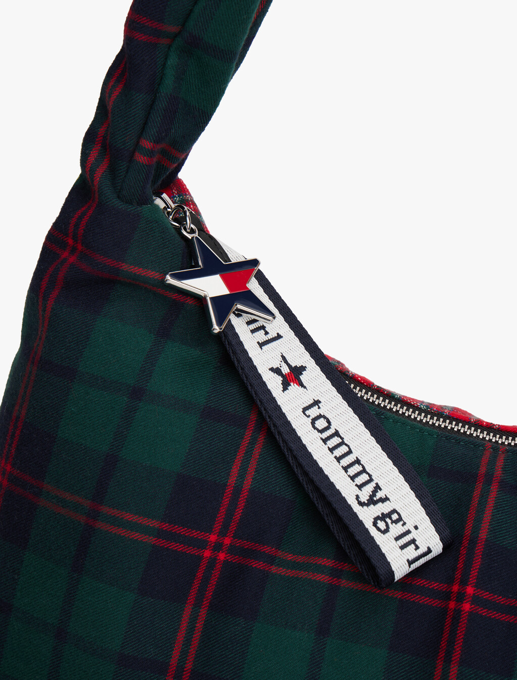 Tommy Girl XL Hobo Bag, Check Mix, hi-res