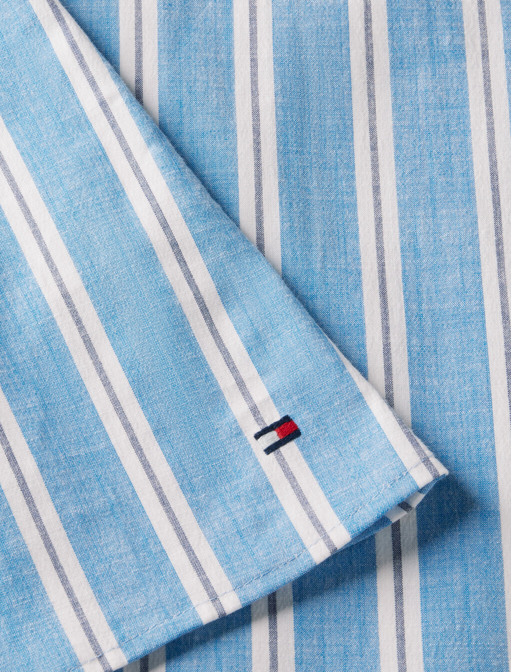 Tie Detail Cap Sleeve Midi Shirt Dress, Liquorice Stripe Breeze Blue, hi-res