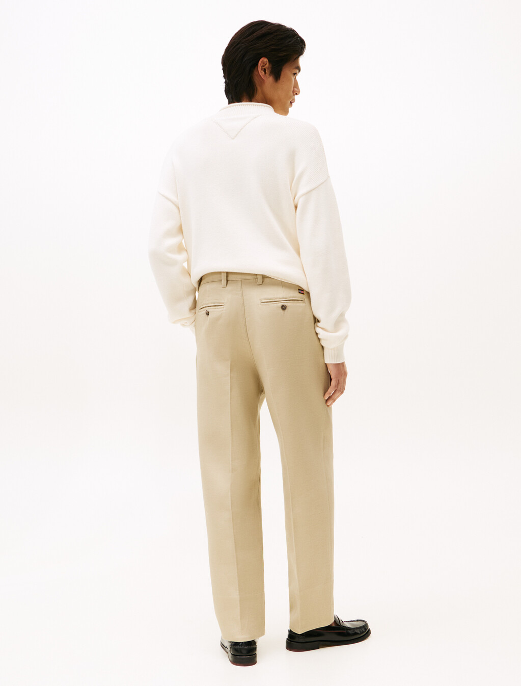 Twill Wide Leg Trousers, Sandalwood, hi-res