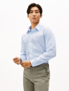 Non Iron Stripe Long Sleeve Shirt, Sweet Blue / Stripes, hi-res
