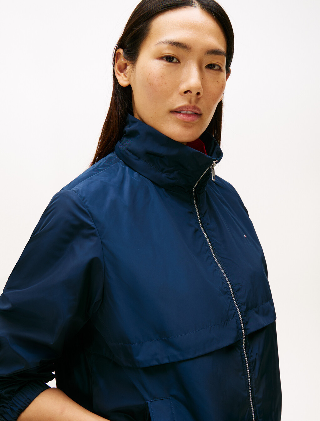 Nylon Lightweight Windbreaker, Dark Night Navy, hi-res