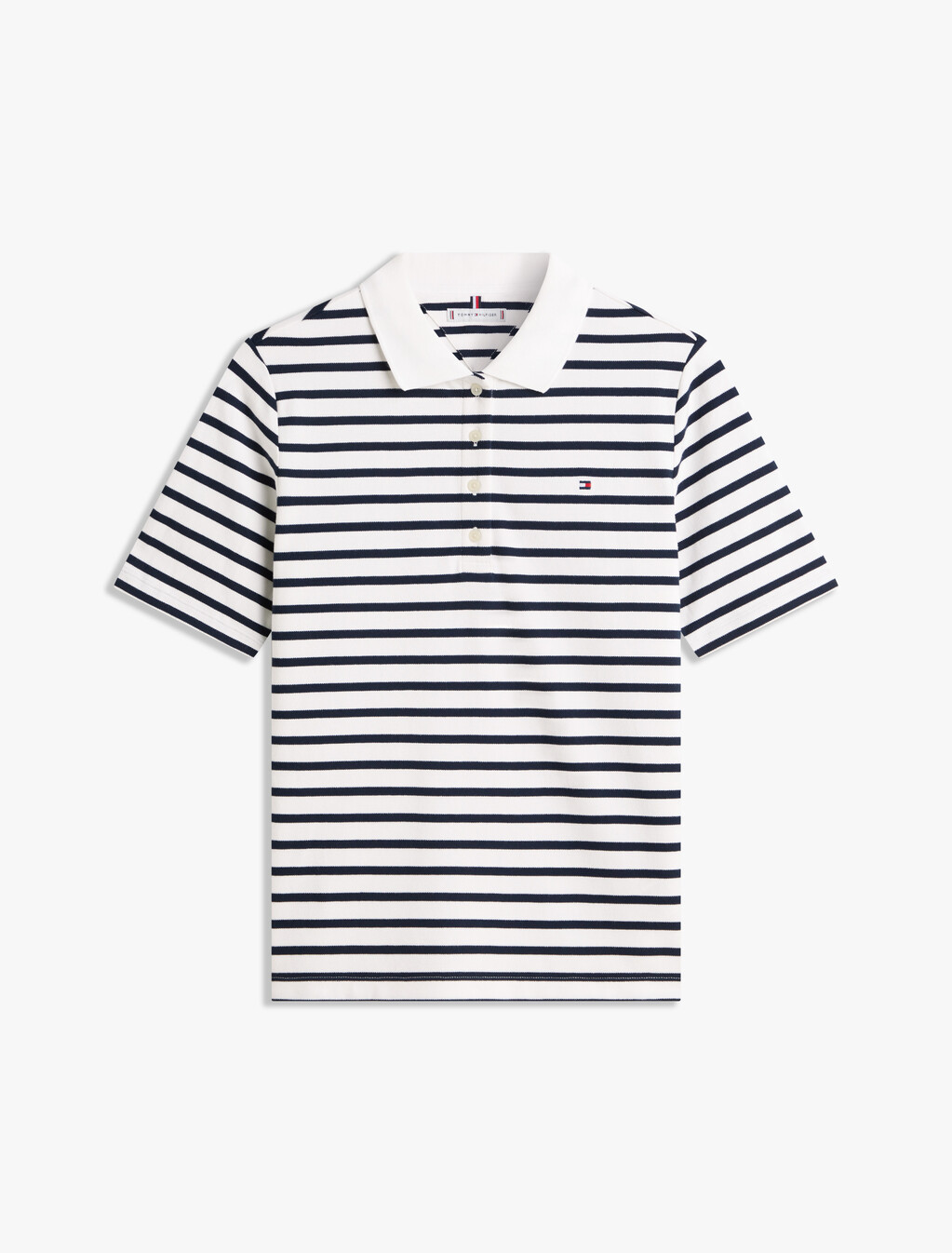 1985 Collection Flag Embroidery Regular Polo, Breton Ecru/Dark Night Navy Stp, hi-res