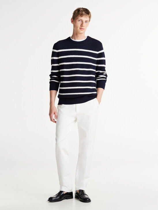 Smart Casual Stripe Wool Blend Jumper