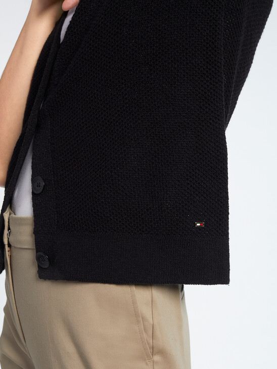 TEXTURED V NECK CARDIGAN