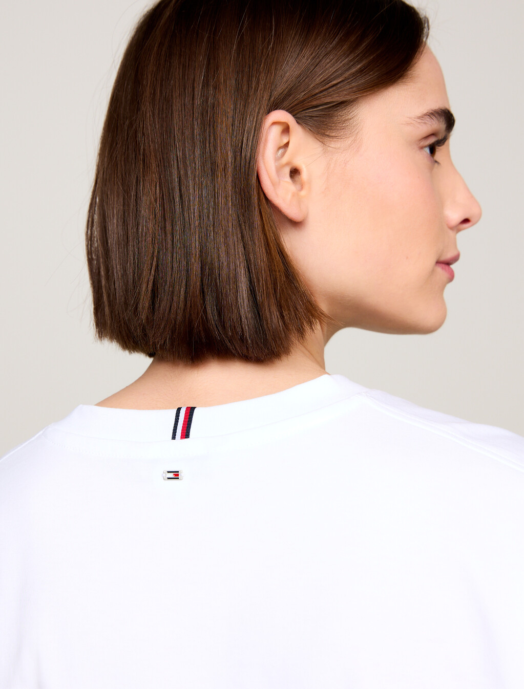 Metallic TH Monogram Stamp Relaxed T-Shirt, Th Optic White, hi-res