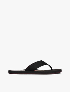 Webbing Strap Flip-Flops, Black, hi-res