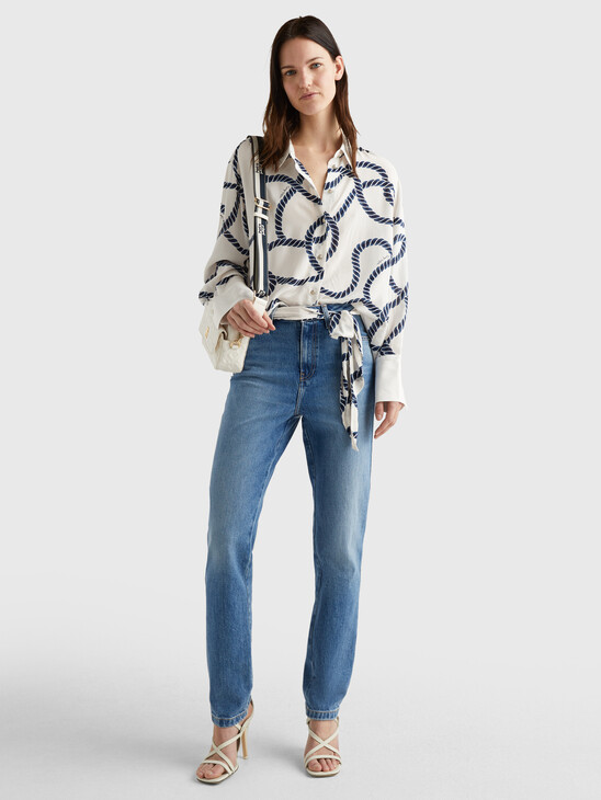 ROPE PRINT RELAXED FIT SHIRT