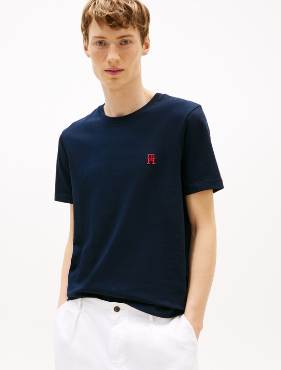 Contrast TH Monogram Embroidery T-Shirt