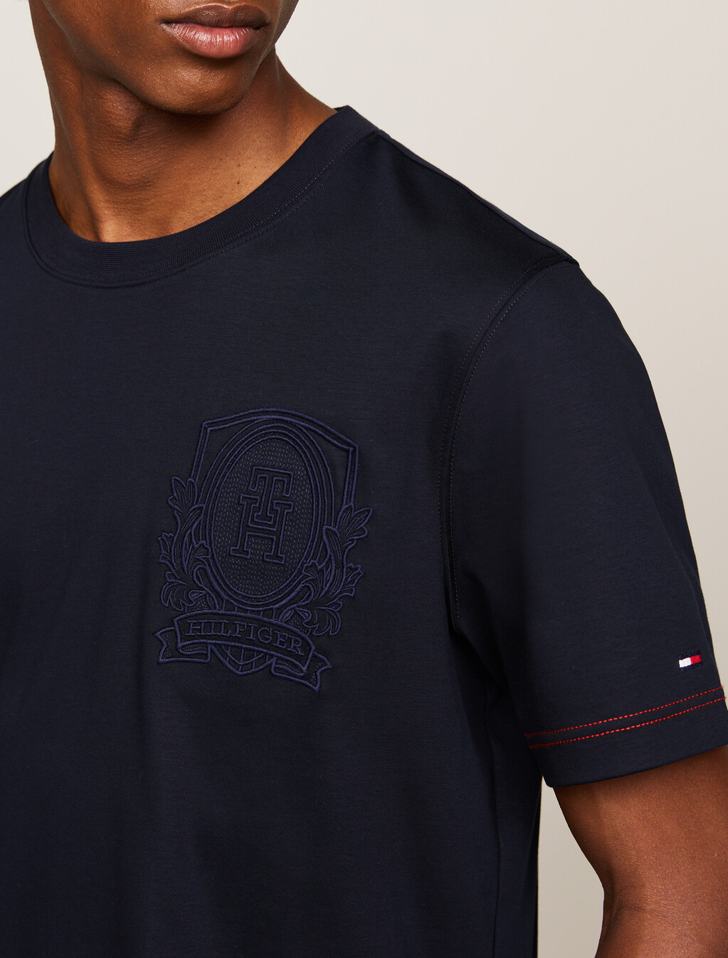 Tonal Logo Embroidery T-Shirt, Desert Sky, hi-res