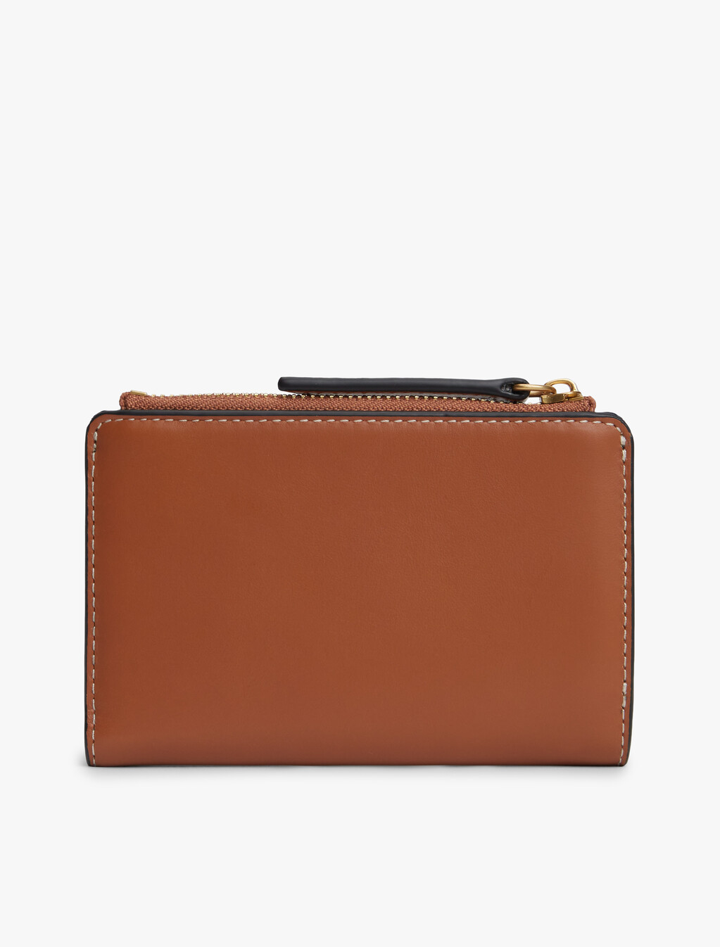 Script Monogram Leather Billfold Wallet, Cognac, hi-res