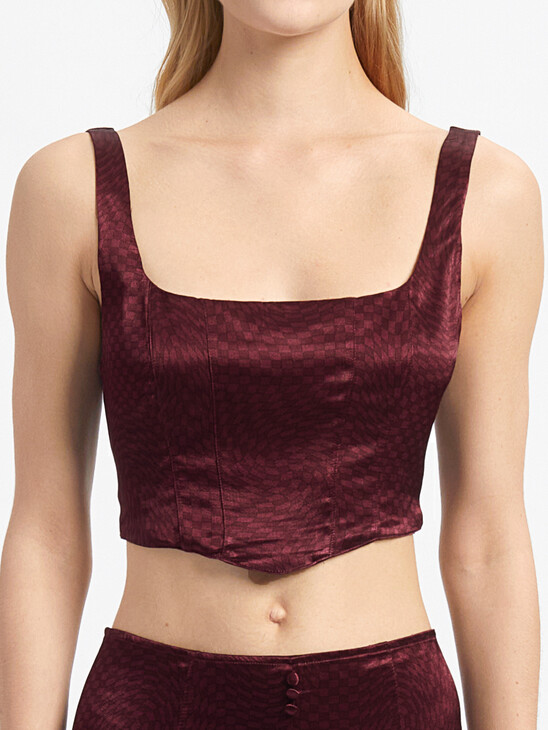 ALL OVER PRINT CORSET TOP
