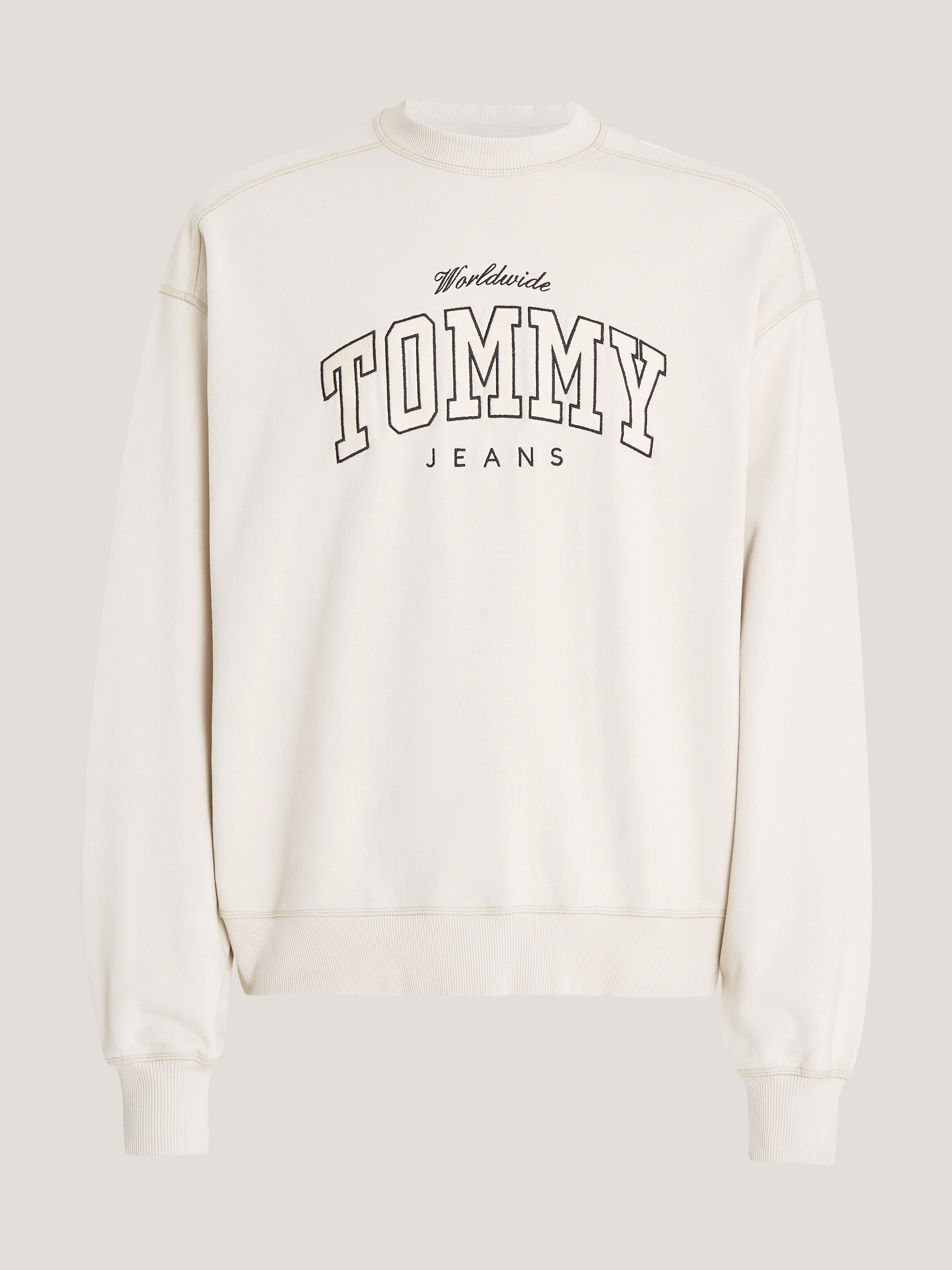 White tommy jeans sweatshirt on sale