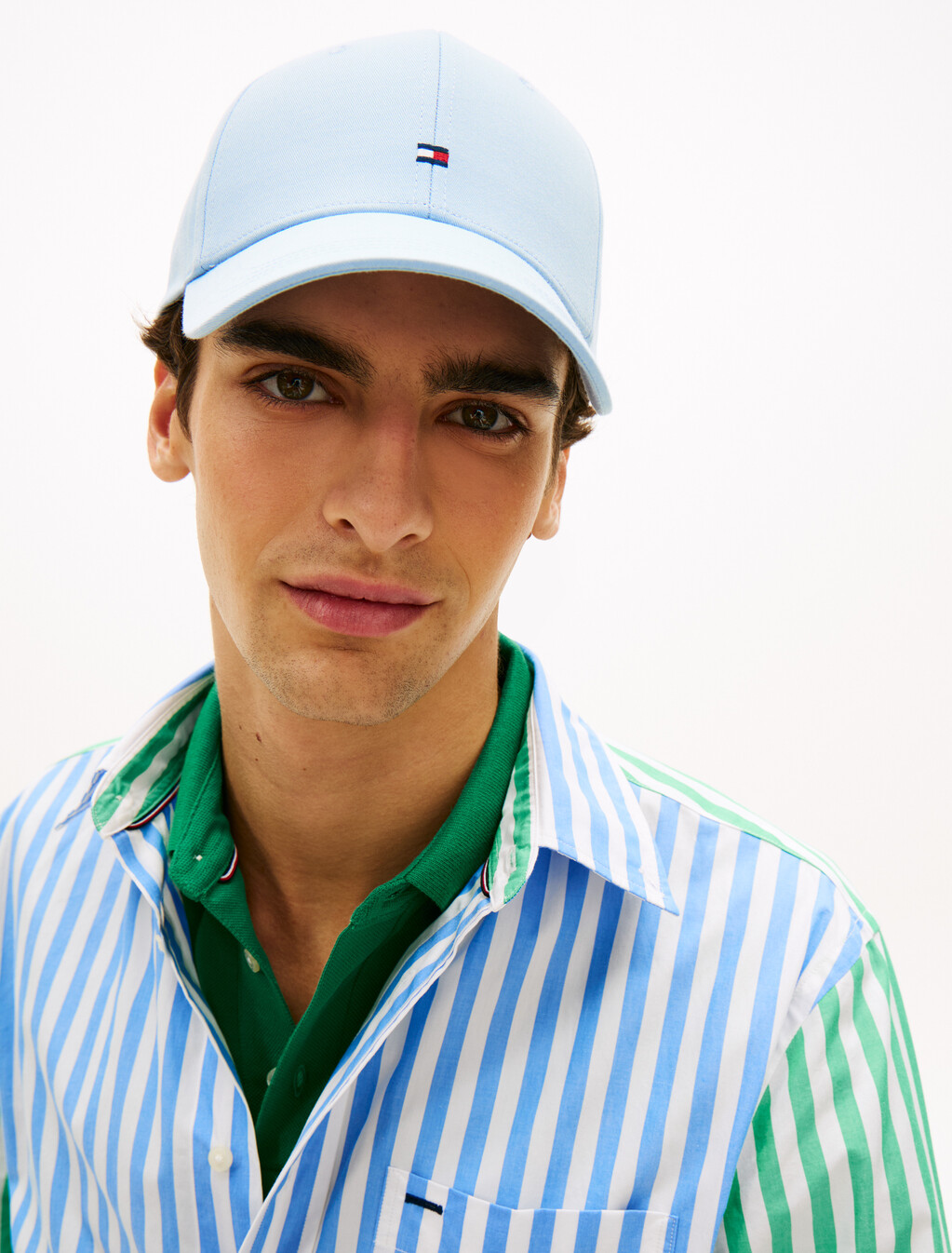 Hilfiger Flag Six-Panel Baseball Cap, Well Water, hi-res