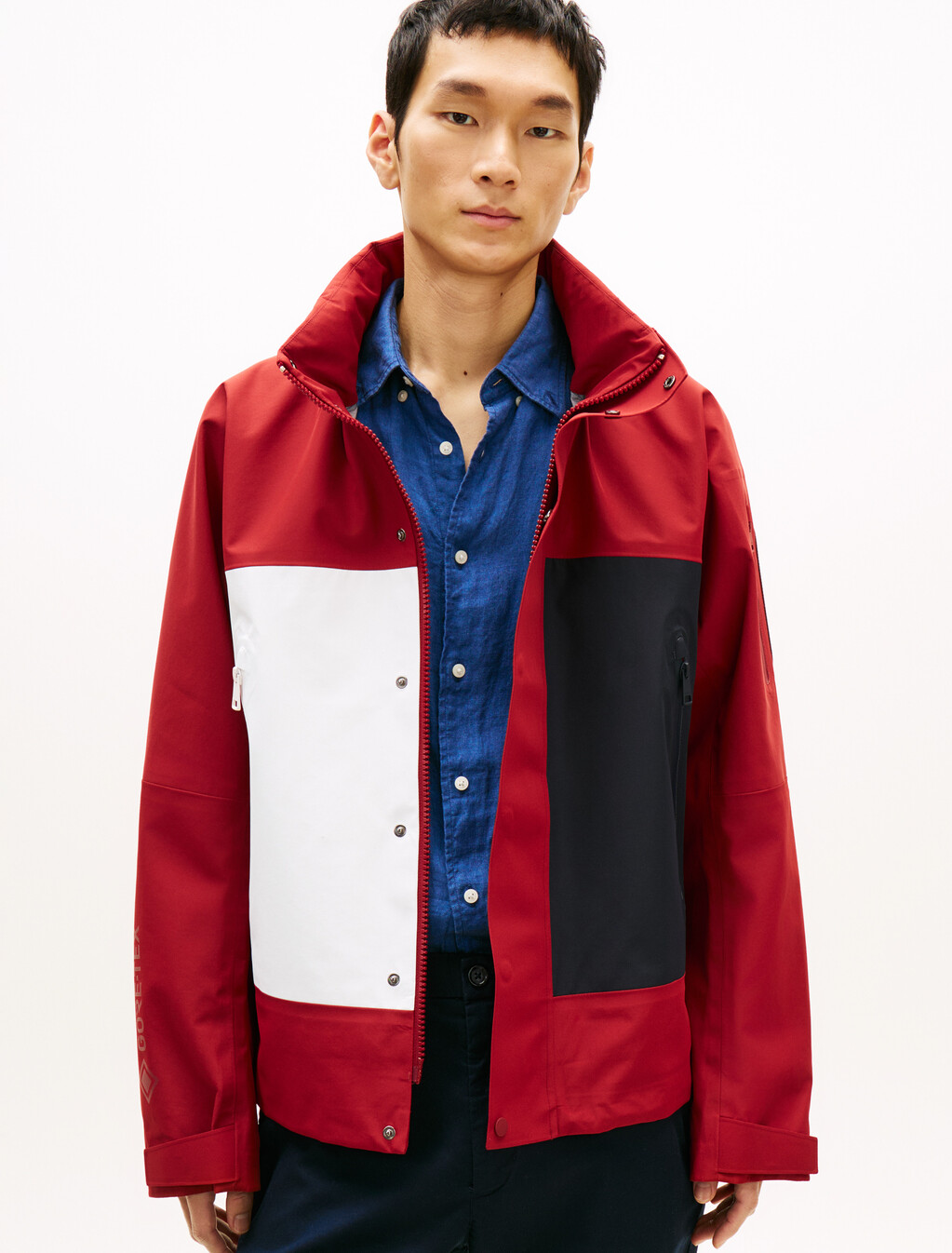 Waterproof Colour-Blocked Relaxed Regatta Jacket, Regatta Red, hi-res
