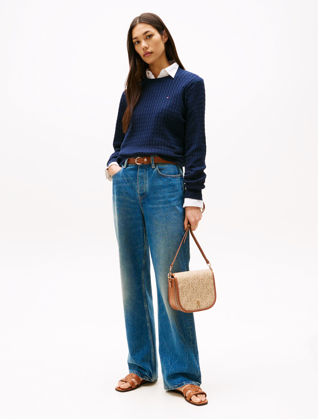 TH Monoplay Crossbody Saddle Bag, Sandalwood, hi-res