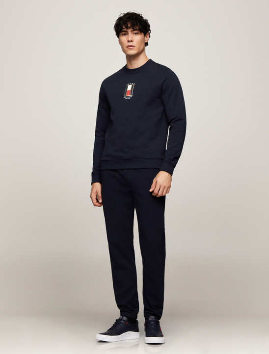 Vertical Flag Embroidery Sweatshirt
