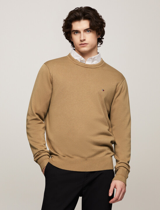 Cotton Silk Crewneck Sweater