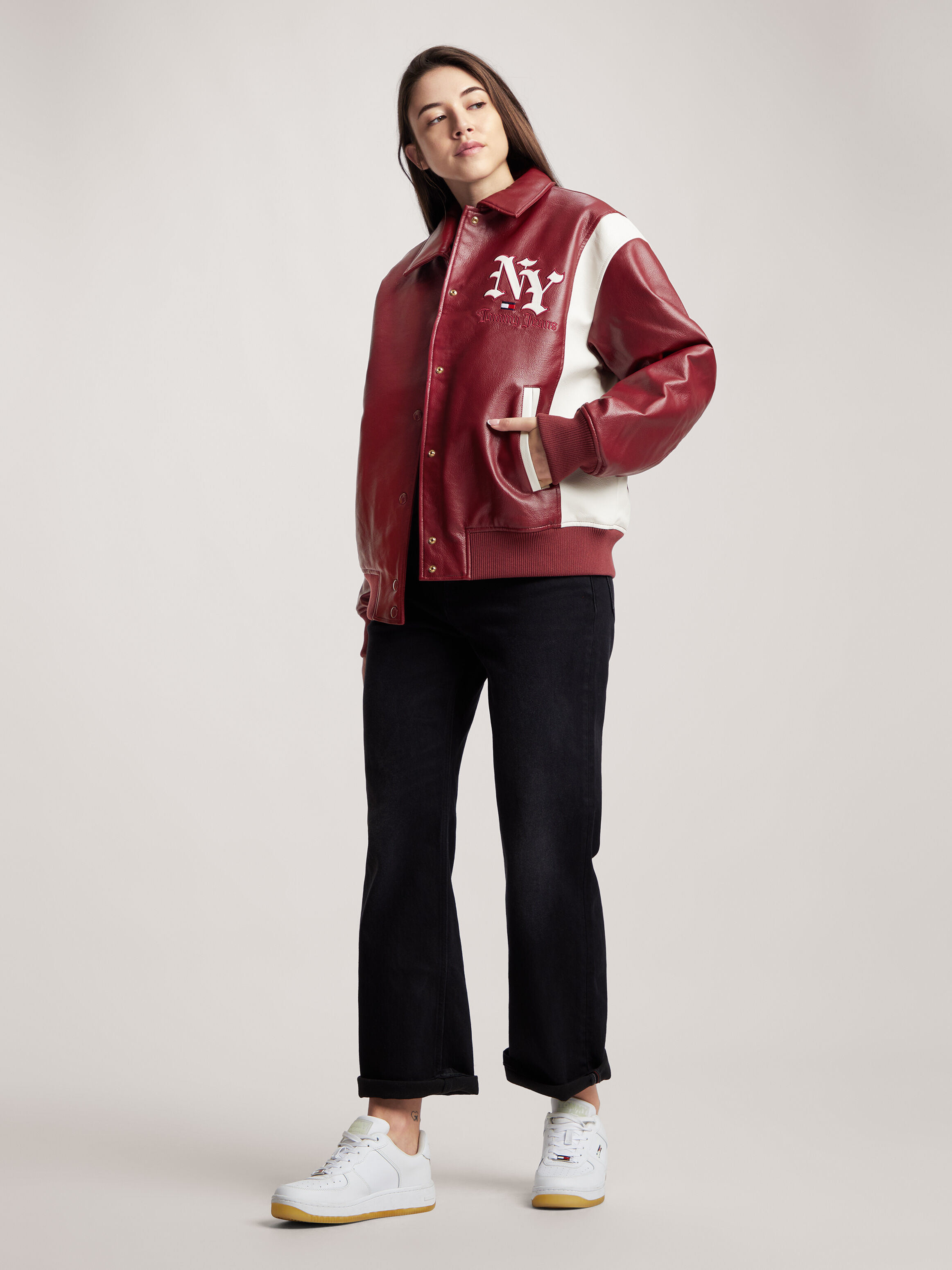 Red tommy hilfiger coat womens shop