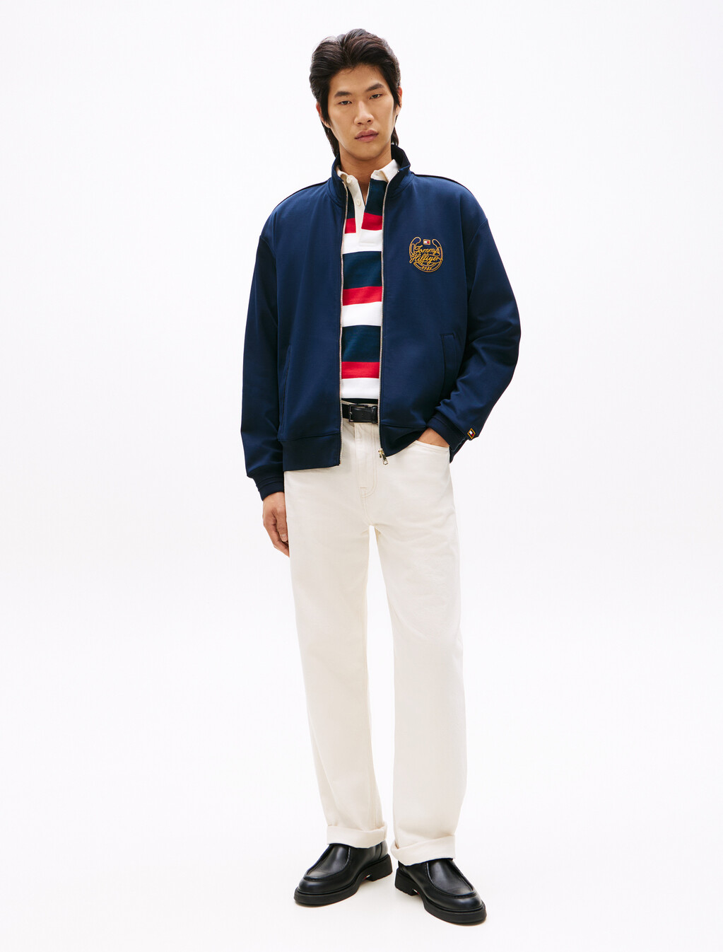 Heavy Twill Zip Thru Sweatshirt, Desert Sky, hi-res