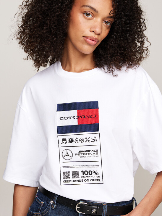 Tommy x Mercedes F1 x CR Care Label Logo T-Shirt