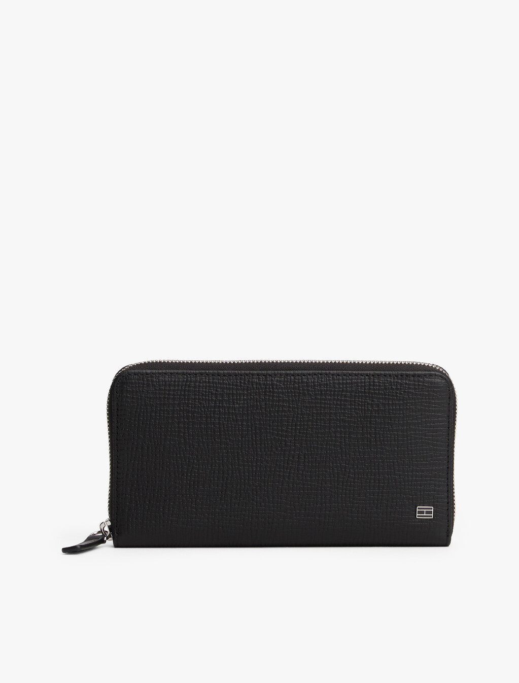 Tommy Hilfiger Flag Zip Around Long Wallet in Black