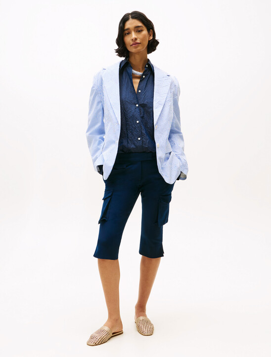 The Runway Collection Slim Cropped Cargo Trousers