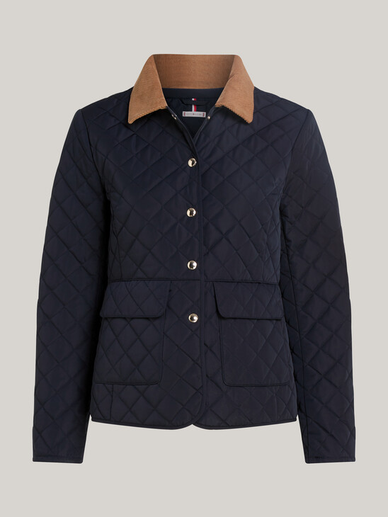 Water Repellent Slim Quilted Jacket