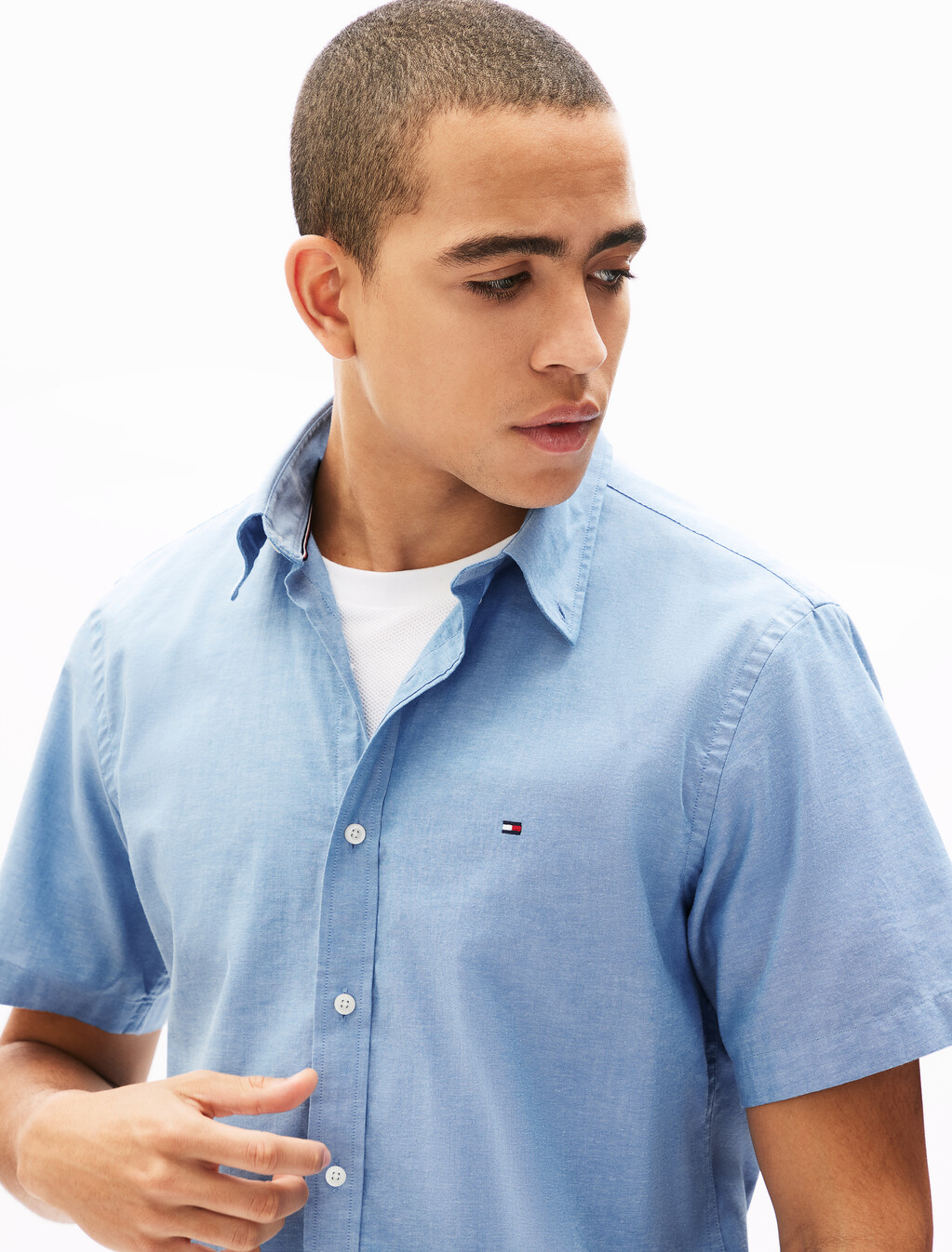 Oxford Short Sleeve Shirt, Shirt Blue, hi-res