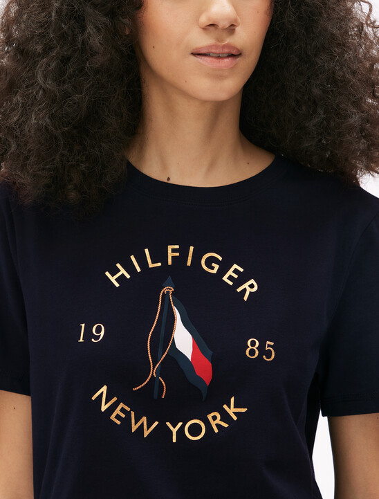 Motion Flag Print T-Shirt