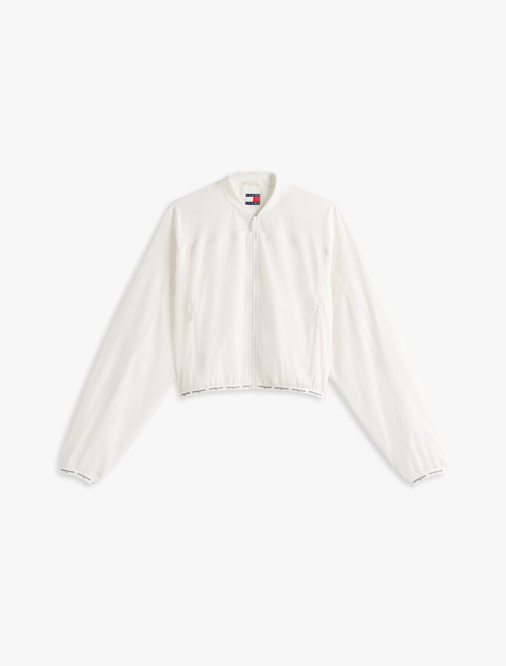 Logo Tape Water Repellent Bomber Jacket, Ecru, hi-res