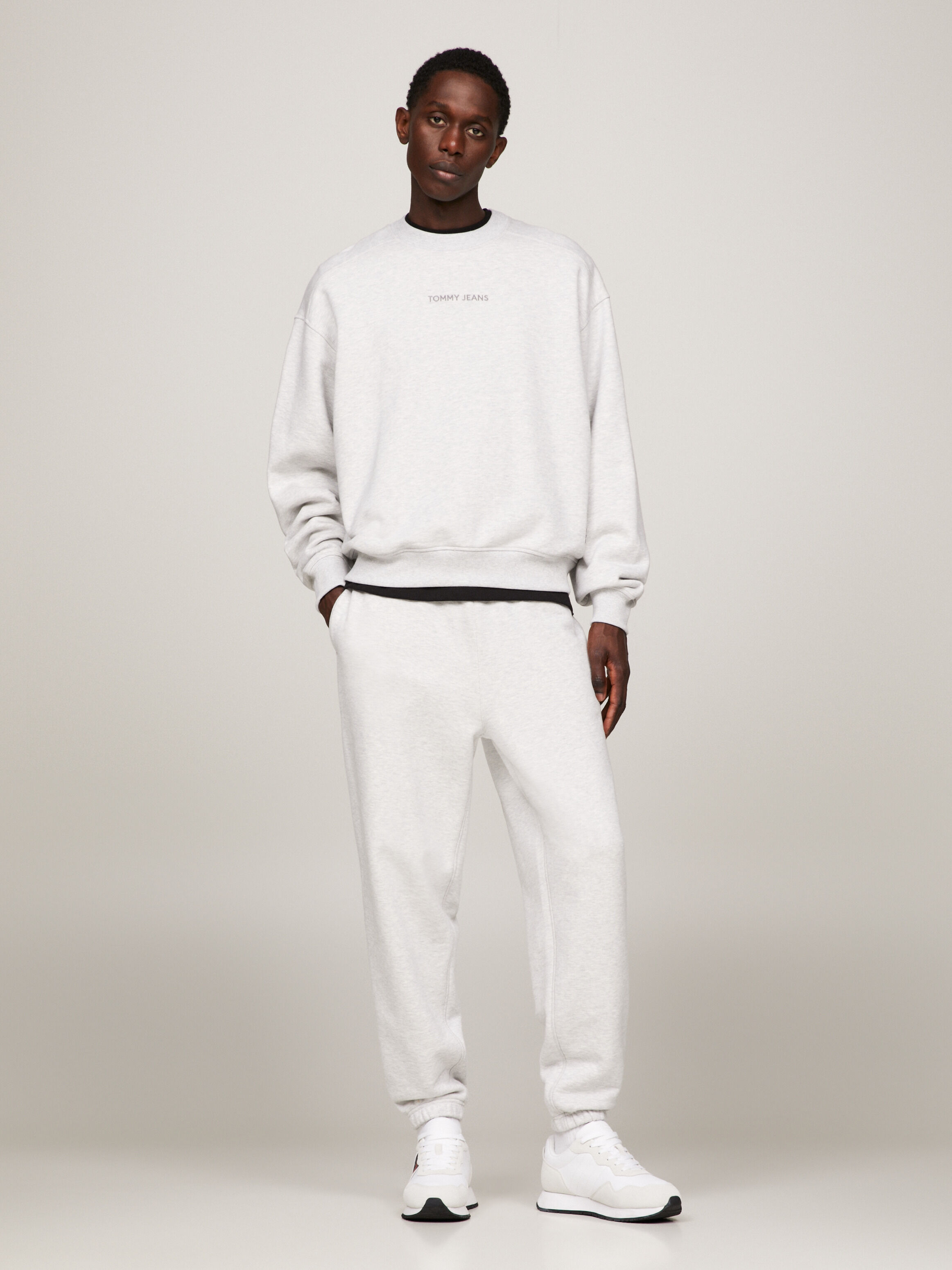 Classics Logo Boxy Fleece Sweatshirt grey Tommy Hilfiger Singapore