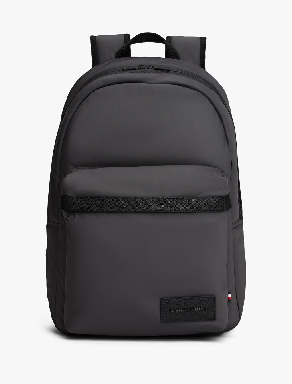 Textile Logo Patch Dome Backpack, Dark Grey, hi-res
