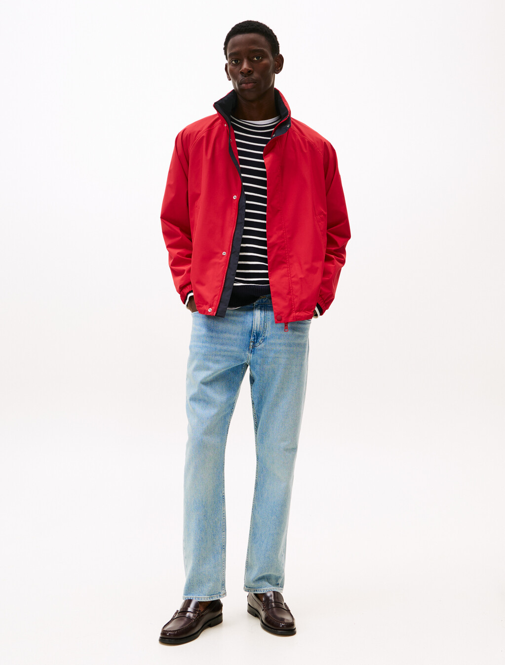 Hooded Nylon Jacket, Medium Red, hi-res