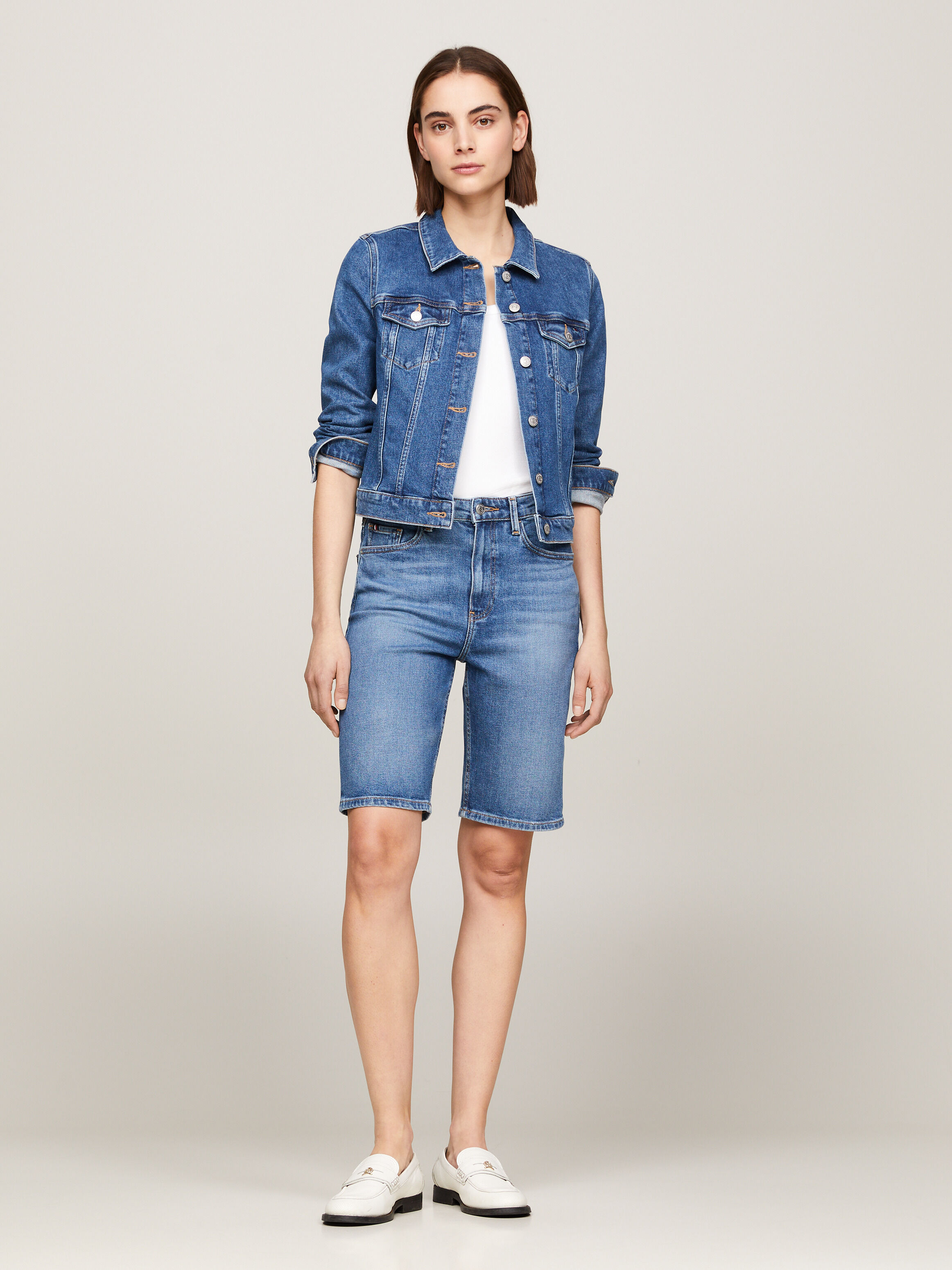 Blue saint slim fit denim jacket clearance