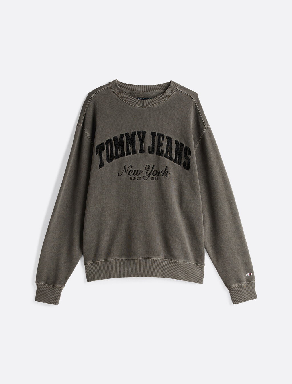 Varsity Washed Relaxed Sweatshirt, Black, hi-res