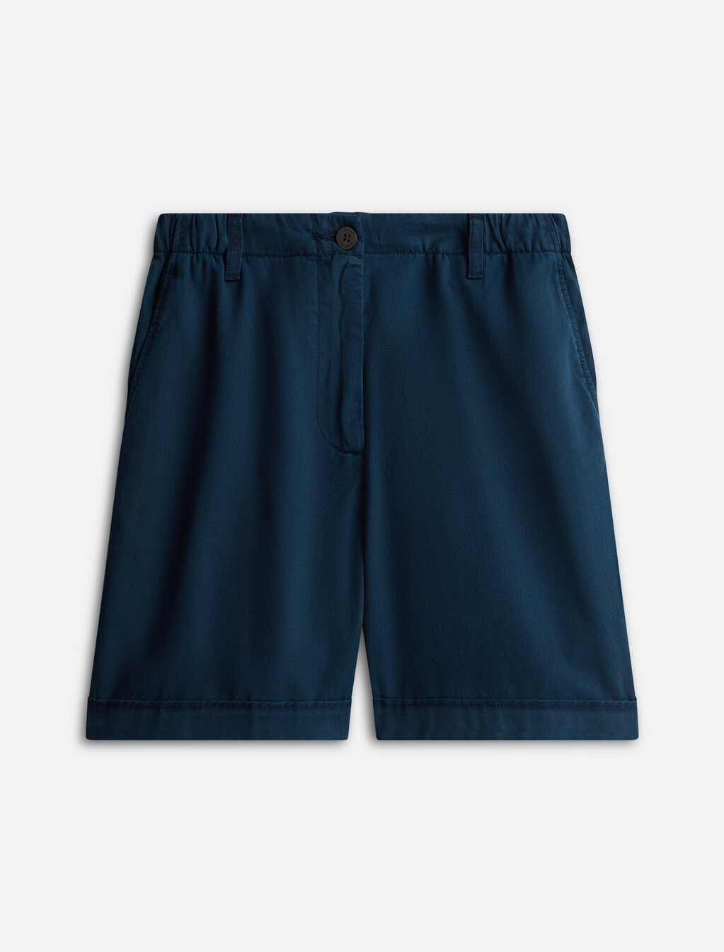 Cotton Blend Chino Shorts, Dark Night Navy, hi-res