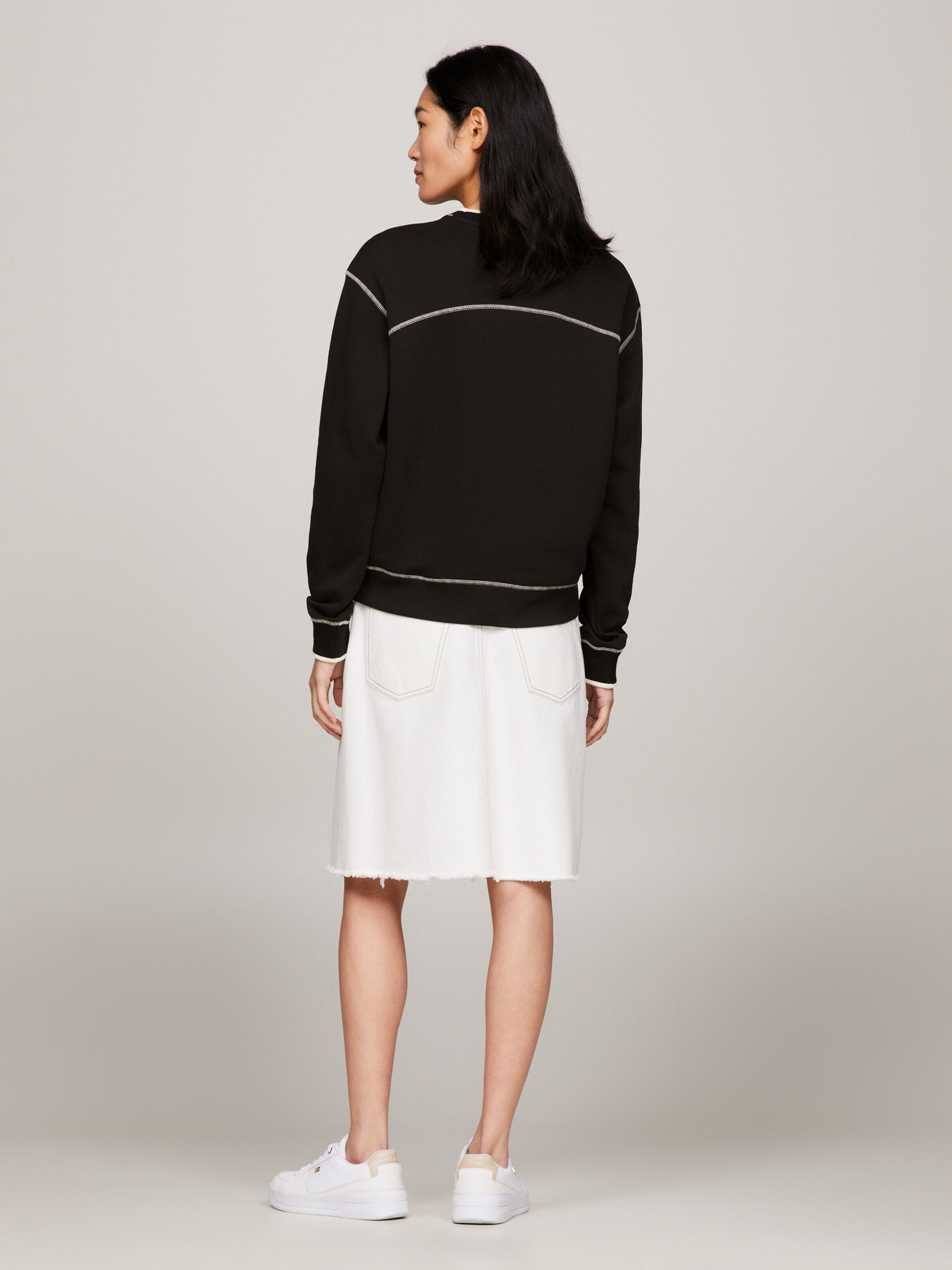 White hoodies womens tommy hilfiger hot sale