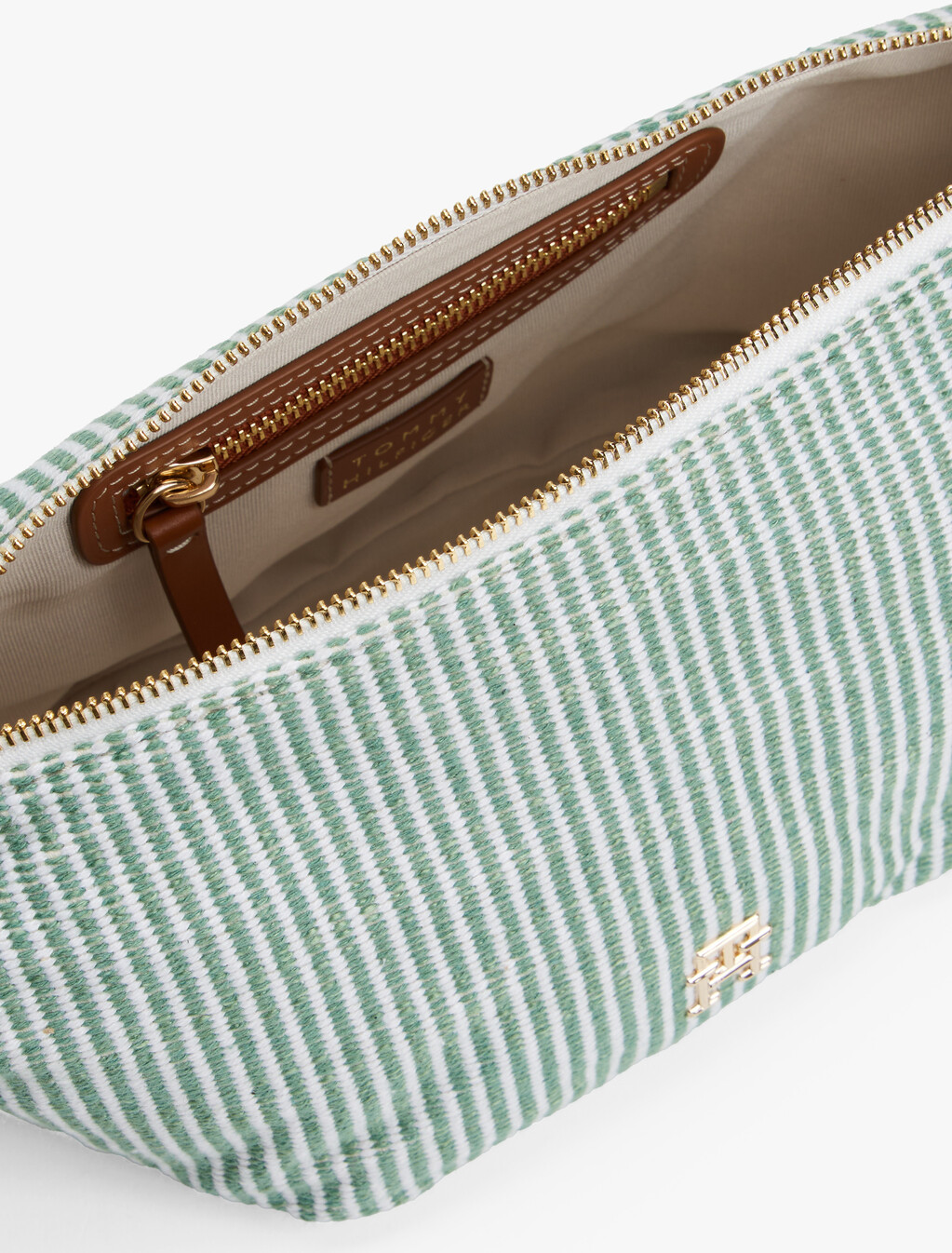 Canvas Sling Bag, Charming Green Stripe, hi-res