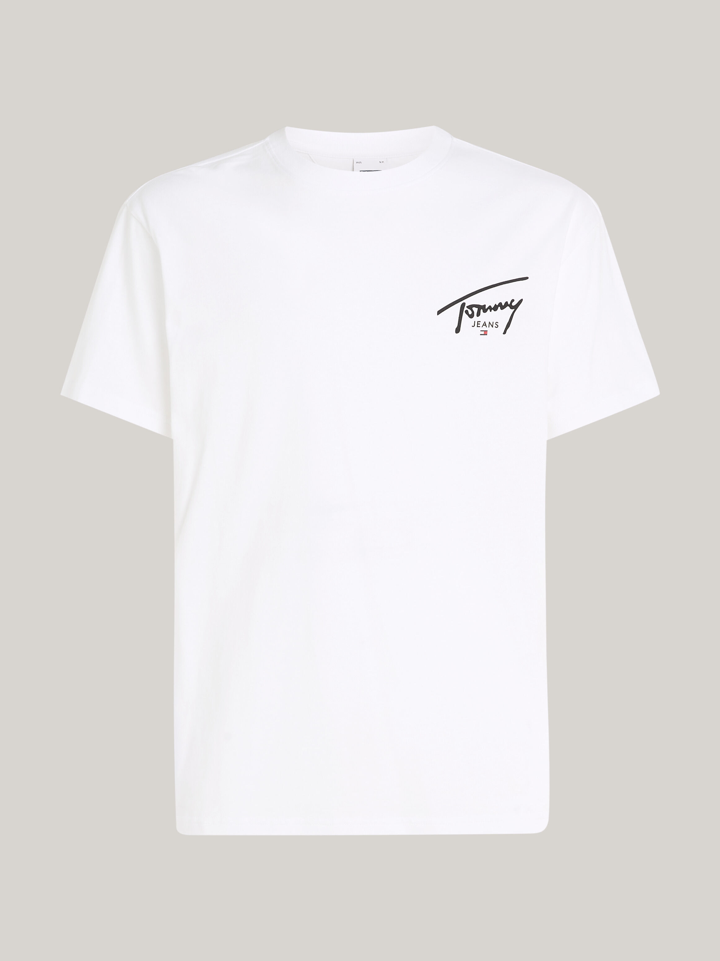 Signature Logo Crew Neck T Shirt natural Tommy Hilfiger Singapore