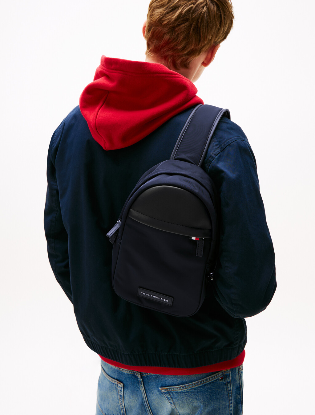 Logo Patch Crossbody Sling Bag, Space Blue, hi-res