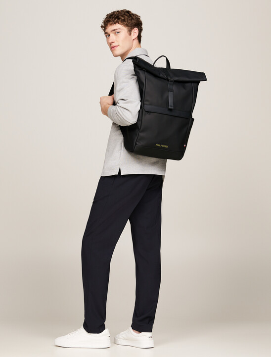 Hilfiger Monotype Logo Roll-Top Backpack