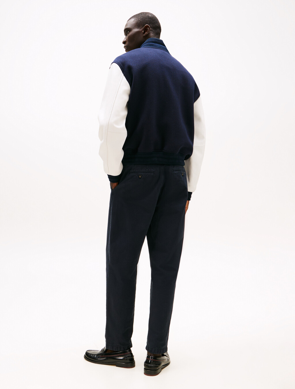 Wool Blend Relaxed Varsity Jacket, Desert Sky, hi-res