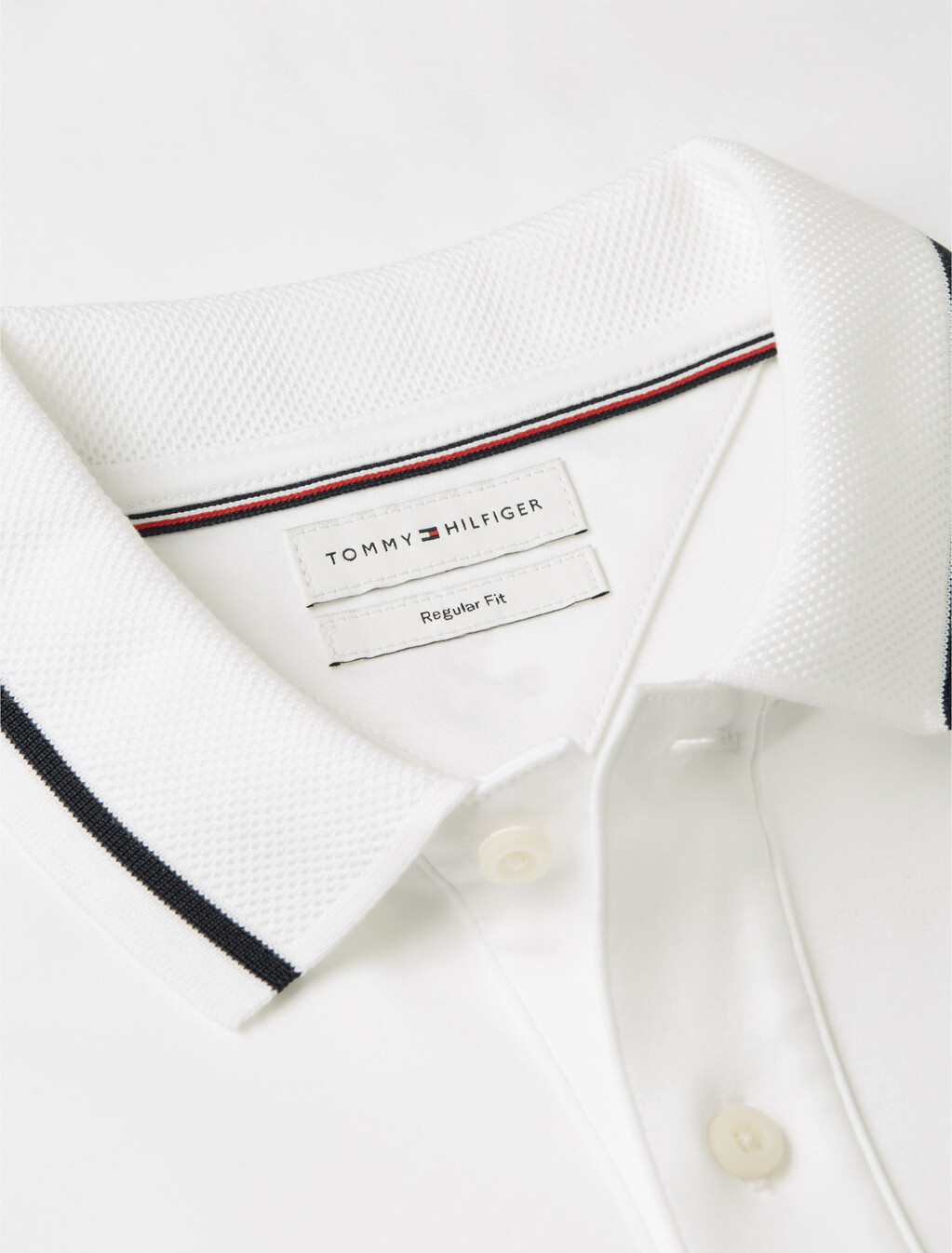 Regular Fit Tipped Polo Shirt, White, hi-res