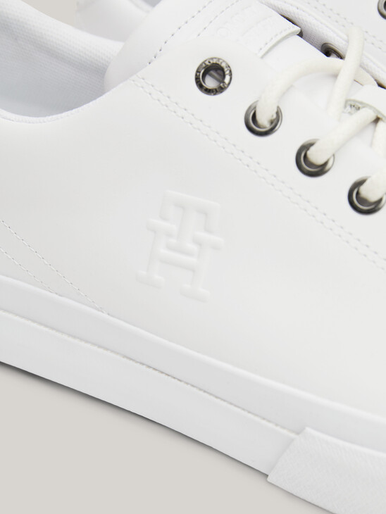 TH Monogram Embossed Leather Trainers