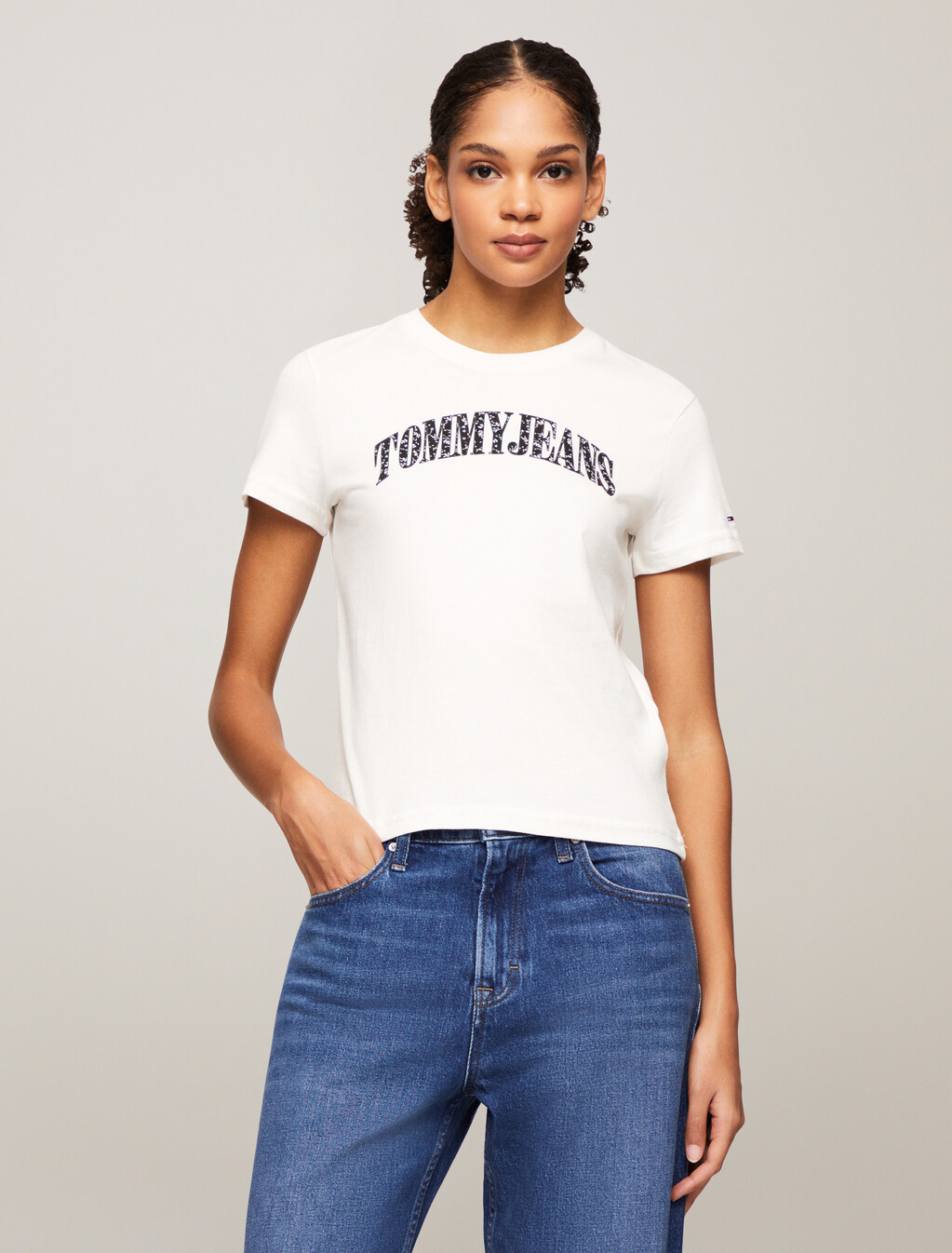 Floral Logo T-Shirt, Ancient White, hi-res