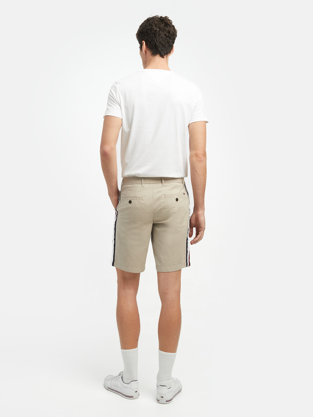 BROOKLYN TWILL SIDE TAPE SHORTS | natural | Tommy Hilfiger Singapore