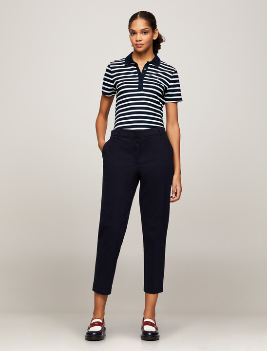 Stripe Short Sleeve Slim Polo, Desert Sky Multi Stripe Short Sleeve Slim Polo