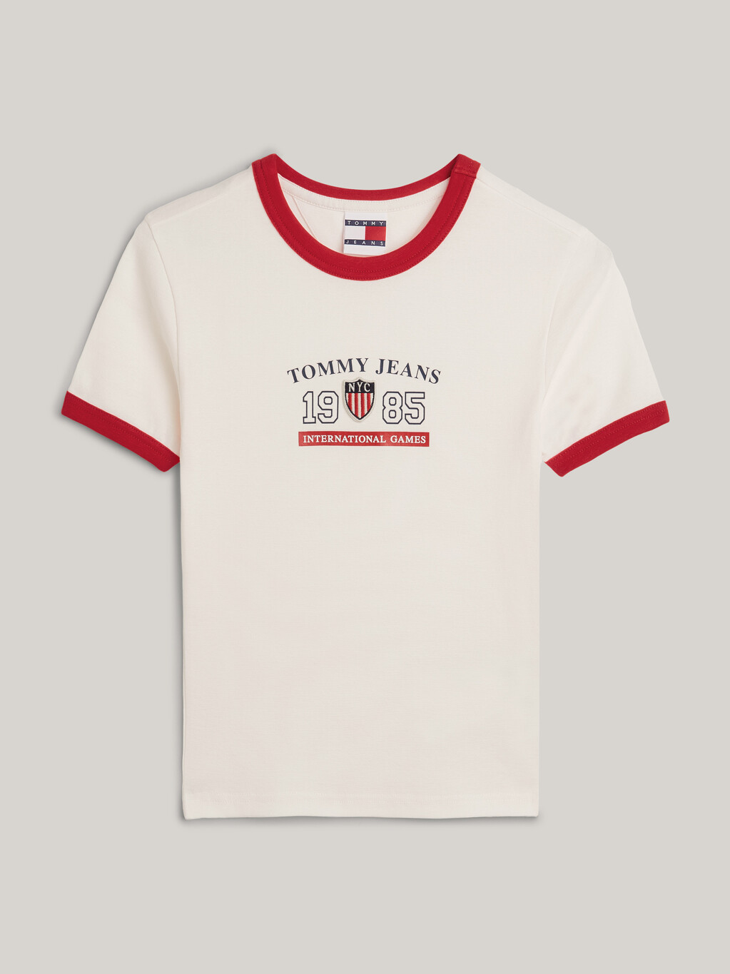 TJ x INTERNATIONAL GAMES Contrast T-Shirt, Ancient White, hi-res